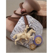Horse button Necklace
