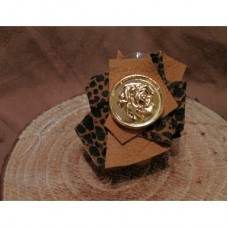 sheep leather ring - tiger