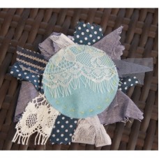 blue lace pillow brooch