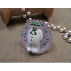 snowman ring (purple)