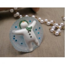 snowman ring (blue)