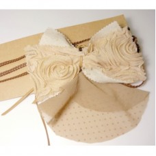 French Ro'mance Golden Rose Lace Ribbon Two Way Brooch Belt