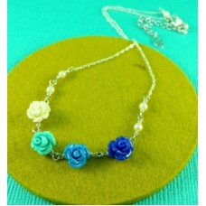 Rose Garland Blues Necklace