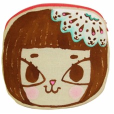 手絵貓頭布小袋