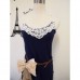 French Ro'mance Golden Rose Lace Ribbon Two Way Brooch Belt