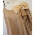 French Ro'mance Golden Rose Lace Ribbon Two Way Brooch Belt